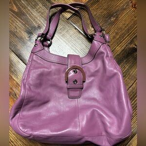 Purple coach purse